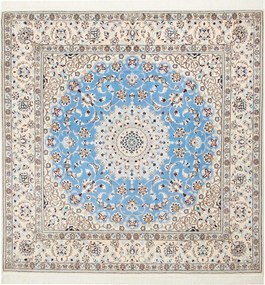Nain Tappeto 150 x 150 Blu (Iran) Annodato A Mano