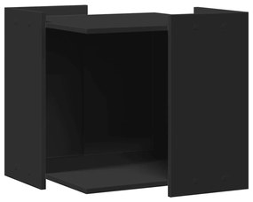 Recinto per lettiera per gatti nero 53x53x51 cm in truciolato
