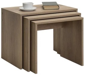 SET 3x Tavolino marrone