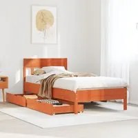 Letto senza Materasso Marrone Cera 90x200 cm Legno di Pino 3301877