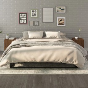 Comodini 2 Pz Rovere Marrone İn Legno Multistrato /
