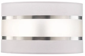 HELAM Paralume Helen E27 Ø25/altezza 15 cm bianco/argento