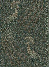 Cole & Son Carta da parati Pavo Parade - Metallic Gilver on Racing Car Green