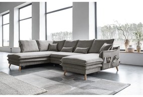 Divano letto angolare grigio (angolo sinistro/"U") Charming Charlie - Miuform