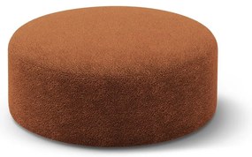 Poggiapiedi color mattone con rivestimento in bouclé Dia – Micadoni