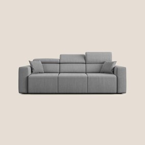 Orwell divano con 3 sedute estraibili in microfibra smacchiabile T11 grigio