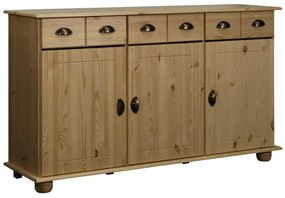 Credenza 134x39x79,5 Cm İn Legno Massello Di Pino /