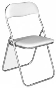 Set di sei sedie pieghevoli, colore bianco, Misure 43 x 47 x 78 cm, Con imballo rinforzato