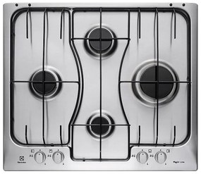 Piano cottura 4 fuochi RGG6242LOX ELECTROLUX silver griglie in acciaio smaltato