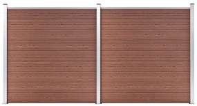 Recinzione Da Giardino İn Wpc 353x186 Cm Marrone /