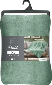 Coperta verde chiaro in microflanella 180x220 cm Flanou – douceur d'intérieur