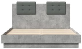 Giroletto testiera grigio cemento 120x190 cm legno multistrato