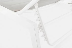 Lettino Prendisole Alto In Alluminio Con Ruote Hilde Bianco Cloud LD30