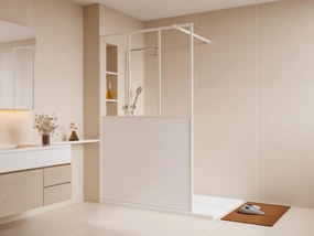 Parete per doccia walk-in stile atelier Bianco opaco 120 x 200 cm  - URBANIK