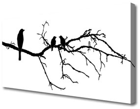 Foto quadro su tela Ramo Di Uccelli Arte Della Natura 100x50 cm