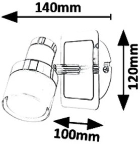 Rabalux 5021 - Applique LED HAROLD LED/5W/230V IP44