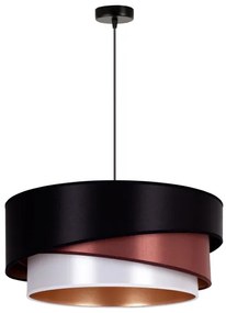 Duolla - Lampadario a sospensione con filo KOBO 1xE27/15W/230V diametro 45 cm nero/bordeaux/argento