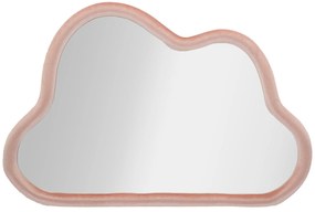 Specchio nuvola in velluto rosa cm 90x4x60