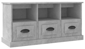 Mobile per tv grigio cemento 100x35x50 cm in legno multistrato