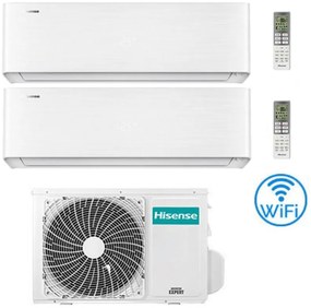 Climatizzatore Condizionatore Hisense Energy Pro X con Wifi R32 Dual Split Inverter 9000 + 12000 BTU con U.E. 2AMW42U4RGC Classe A++/A+