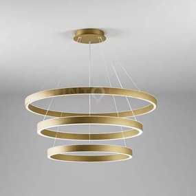 Criseide s/3 - lampadario a sospensione oro a led 3 cerchi 3000k  6...