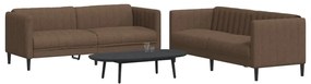 Set Di Divani 2 Pz Marrone İn Tessuto /