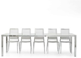 NELSON - tavolo da pranzo moderno allungabile in vetro