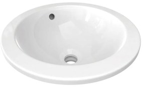 Lavabo da appoggio Connect a incasso tondo in ceramica L 38 x P 38 x H 16.5 cm bianco