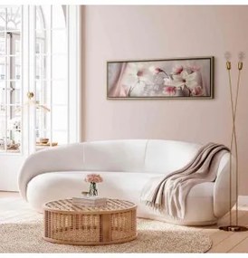 Quadro Magnolia Reflection (1 Part) Narrow In cornice di legno naturale 135x45