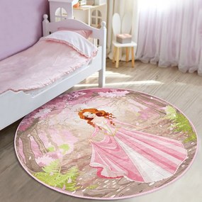 Tappeto rosa per bambini ø 80 cm Comfort - Mila Home