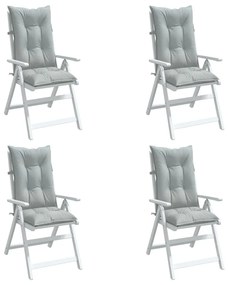 Cuscini Sedia Schiena Alta 4 Grigio Mélange 120x50x7 Tessuto /