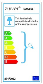 Lampada da terra bianca Tripod Wood, ø 50 cm - Zuiver