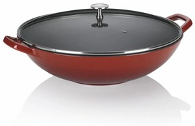 Padella WOK in ghisa rossa , ø 36 cm Calido - Kela