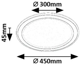 Rabalux 71406 - Plafoniera da soffitto LED dimmerabile GOLWEN LED/22W/230V 3000-6500K + telecomando