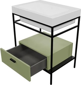 Cassetti in truciolare Alaqua COLAVENE L70xP50xH20 cm verde, per struttura in metallo
