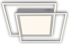 Brilo - Plafoniera LED 2xLED/16W/230V + LED/19W 51,5x51,5 cm cromo opaco