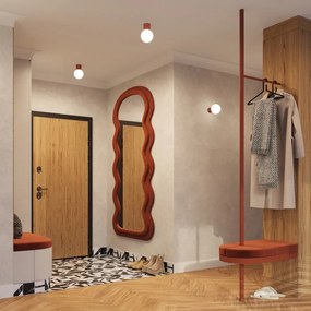 Plafoniera arancione con paralume in vetro ø 12 cm Orbital – Sollux