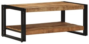 Tavolino Da Salotto 90x50x38 Cm Legno Massello Di Mango Grezzo /