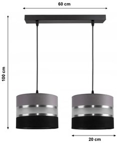 Lampadario a sospensione con filo CORAL 2xE27/60W/230V