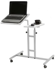 Tavolo regolabile GLEN 87x67 cm bianco