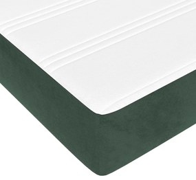 Materasso a molle verde scuro 160x200x20 cm in velluto