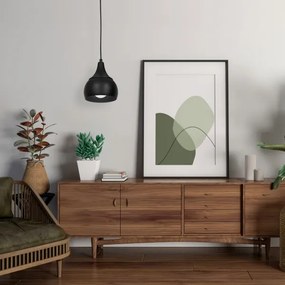 Lampadario su filo AKTAN 1xE27/60W/230V nero