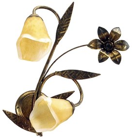 Applique rustico Applique rustico Alga bronzo bronzo 1X E14