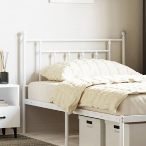 Testiera İn Metallo Bianco 107 Cm /