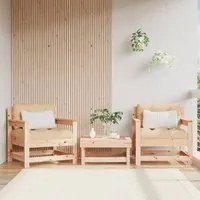 Sedie da Giardino con Cuscini 2 pz Legno Massello di Pino 825562