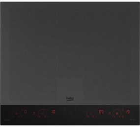 Beko MHII68811NTMTI: Piano a Induzione Midnight, 8 Zone con 2 Sezioni IndyFlex+ e 1 Extension, 60 cm. Colore del prodotto: Nero, Posizionamento
