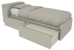 964CK - Letto cameretta 80x190  singolo con elemento contenitore in testata e cassetti estraibili