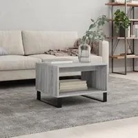 Tavolino da Salotto Grigio Sonoma 60x50x40 cm Legno Multistratocod mxl 80929