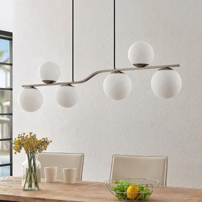 Lampadario per tavolo pranzo in cucina 4 luci cilindri nero led