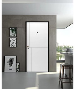 Pannello per porta blindata laccato bianco L 94 x H 213 cm, Sp 6 mm